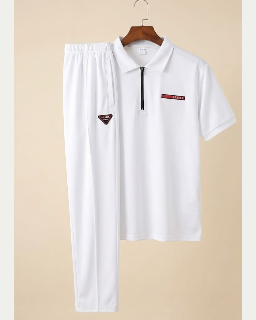 Men’s White Zipper Tracksuit – Premium Sports & Casual Wear